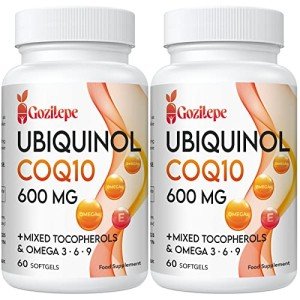 Ubiquinol CoQ10 600mg with Omega 3, 6, 9