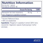 Resveratrol 40mg - Natural Plant-Sourced Supplement 60 Caps