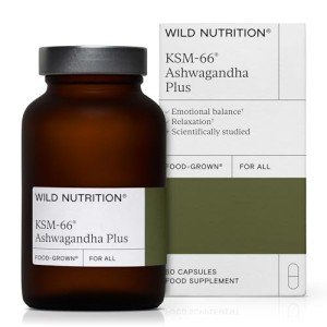 Wild Nutrition Ashwagandha KSM 66 Capsules for Stress Relief