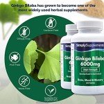 Ginkgo Biloba 6000mg Vegan 360 Tablets