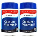 Calcium and Vitamin D Supplement, 180 Tablets, 2 Packs