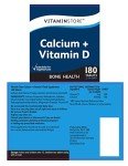 Calcium and Vitamin D Supplement, 180 Tablets, 2 Packs