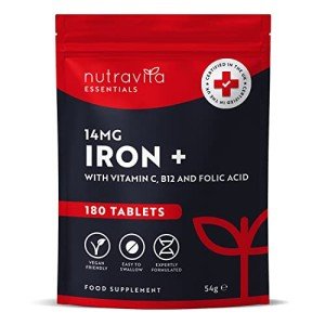 High Strength Iron Tablets with Vitamin C & B12