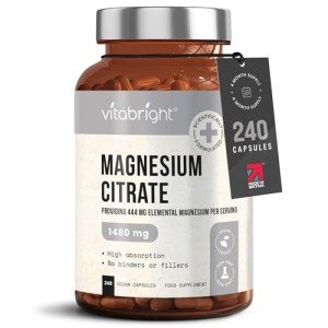 High Dose Vegan Magnesium Citrate - 240 Capsules