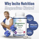 High Strength Vegan Magnesium Citrate 650mg Capsules