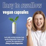 High Strength Vegan Magnesium Citrate 650mg Capsules
