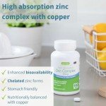 Zinc Chelate 25mg Tablets with Copper, 180 Count