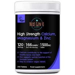 Calcium Magnesium Zinc Vegan Caplets for Immunity