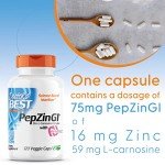 Doctor's Best PepZinGl Zinc L-Carnosine 120 Veggie Capsules
