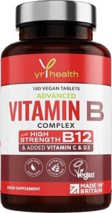 Vegan B Complex with Vitamins C, D3, K2 - 180 Tablets