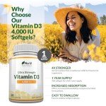 Vitamin D3 4000 IU Softgels - 365 Count