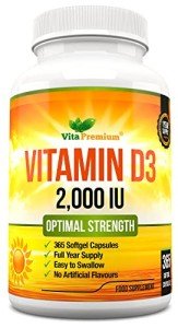 Vitamin D3 2,000 IU Softgels - One Year Supply