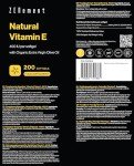 Natural Vitamin E 400IU, 200 Count Supplements