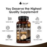 Lion's Mane Mushroom Extract 2000mg Vegan Tablets