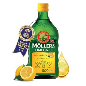 Moller's Omega-3 Cod Liver Oil, Lemon Flavor