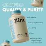 High Strength Zinc 40mg - 400 Vegan Tablets