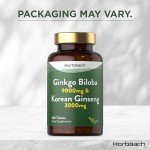 Ginkgo Biloba & Ginseng Tablets - 180 Vegan Caps