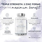 Triple Zinc 25mg with Vitamin C - 180 Tablets