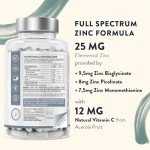 Triple Zinc 25mg with Vitamin C - 180 Tablets