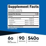 Nutricost Unflavored BCAA Powder 90 Servings