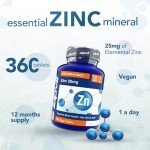 Zipvit Zinc 25mg - Veggie Tablets for Immunity & Beauty
