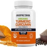 Organic Turmeric Curcumin with Black Pepper - 120 Veg Capsules