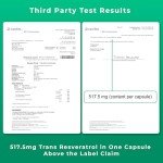 High Strength Trans-Resveratrol 500mg Capsules