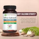 Pure Nutrition Calcium Citrate 1000mg with Vitamin D, Zinc, Magnesium