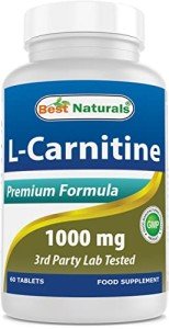 Best Naturals L-Carnitine 1000mg, 60 Tablets