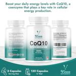 Vinco CoQ10 400mg - Antioxidant Capsules for Energy