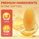 High Strength CoQ10 200mg Softgels with Omega 3