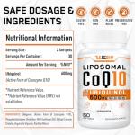 Liposomal CoQ10 Ubiquinol 600mg for Heart & Energy