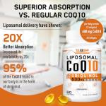 Liposomal CoQ10 Ubiquinol 600mg for Heart & Energy