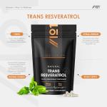 High Strength Natural Trans-Resveratrol 90 Vegan Capsules
