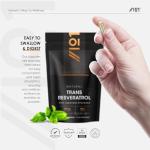 High Strength Natural Trans-Resveratrol 90 Vegan Capsules