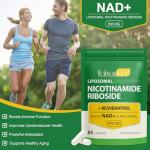 Liposomal NAD+ & Resveratrol Supplement for Energy