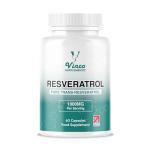 Vinco 1000mg Pure Trans-Resveratrol Capsules, 60 Count
