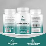 Vinco 1000mg Pure Trans-Resveratrol Capsules, 60 Count