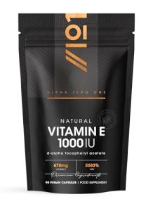 Natural Vitamin E 1000IU - 90 Vegan Capsules