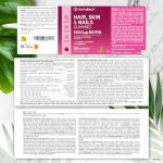 Hair Skin and Nails Vitamins with 5000mcg Biotin