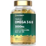 Triple Omega 3 6 9 Capsules 3000mg - 120 Count