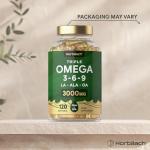 Triple Omega 3 6 9 Capsules 3000mg - 120 Count