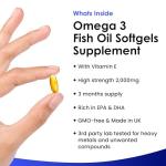 Omega 3 Fish Oil 2000mg Capsules with Vitamin E