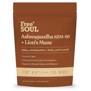 High Strength Ashwagandha & Lions Mane Tablets