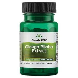 Swanson Ginkgo Biloba Extract 60mg, 60 Capsules