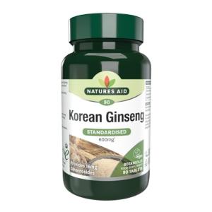Natures Aid Korean Ginseng 600mg - Energy & Vitality