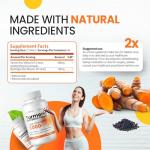 Turmeric 5000mg Tablets with Black Pepper - 180 Count