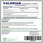 Valerian Root Extract Tablets - 60 Count