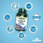 Flaxseed Oil 1000mg Omega-3 Softgels - 90 Capsules