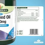 Flaxseed Oil 1000mg Omega-3 Softgels - 90 Capsules
